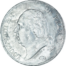 Moneta, Francja, Louis XVIII, 5 Francs, 1824, Lille, EF(40-45), Srebro