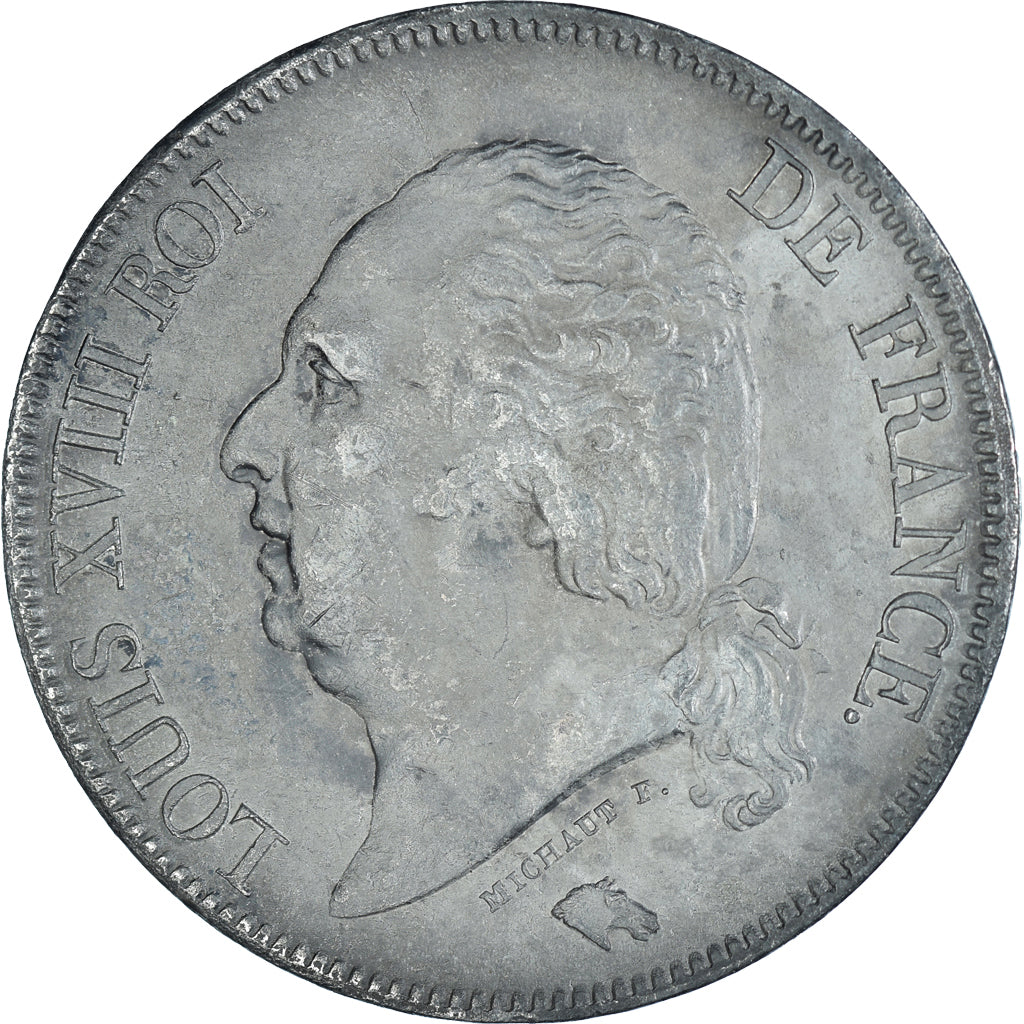 Monnaie, France, Louis XVIII, 5 Francs, 1824, Lille, TB+, Argent, Gadoury:614