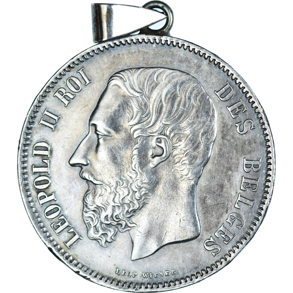 Coin, Belgium, Leopold II, 5 Francs, 5 Frank, 1869, Brussels, avec bélière