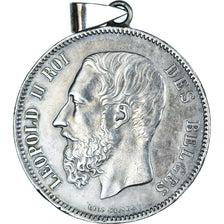 Coin, Belgium, Leopold II, 5 Francs, 5 Frank, 1869, Brussels, avec bélière