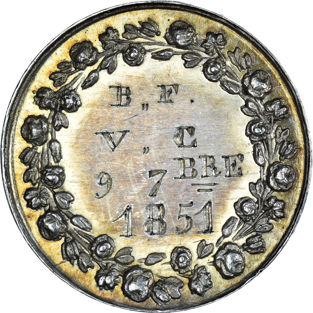 Francja, Token, Médaille de mariage, Religie i wierzenia, 1851, AU(50-53)