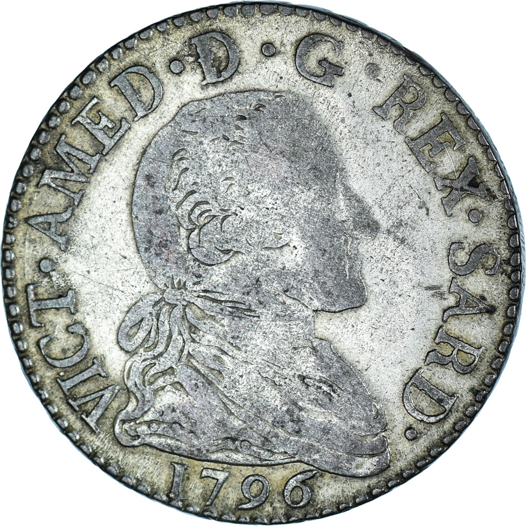 Münze, Italien Staaten, SARDINIA, Vittorio Amedeo III, 20 Soldi, Lira, 1796