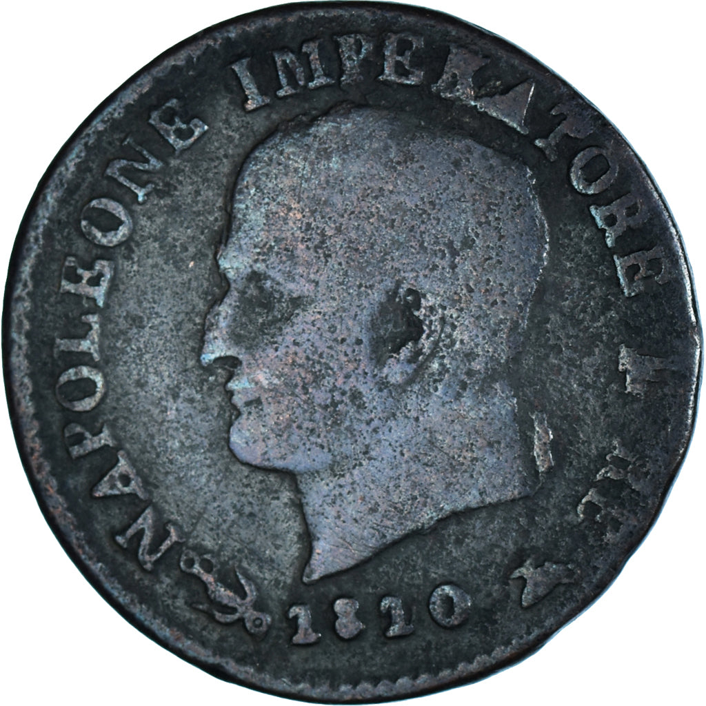 Moneta, STATI ITALIANI, KINGDOM OF NAPOLEON, Napoleon I, Centesimo, 1810