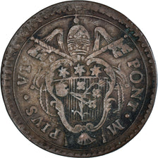 Moneta, STATI ITALIANI, PAPAL STATES-BOLOGNA, Pius VI (Sestus), Quattrino, 1778