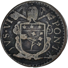Monnaie, États italiens, PAPAL STATES-BOLOGNA, Pius VI (Sestus), Quattrino