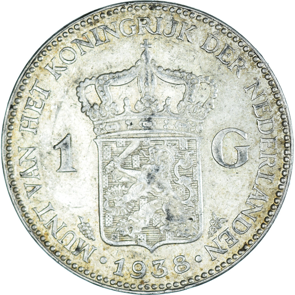 Coin, Netherlands, Wilhelmina I, Gulden, 1938, Utrecht, EF(40-45), Silver