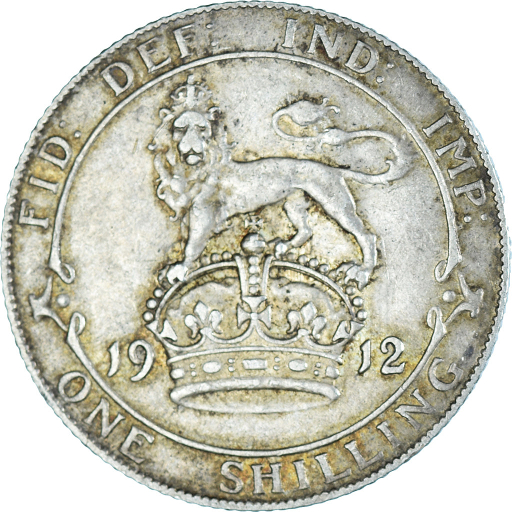Coin, Great Britain, George V, Shilling, 1912, EF(40-45), Silver, KM:816