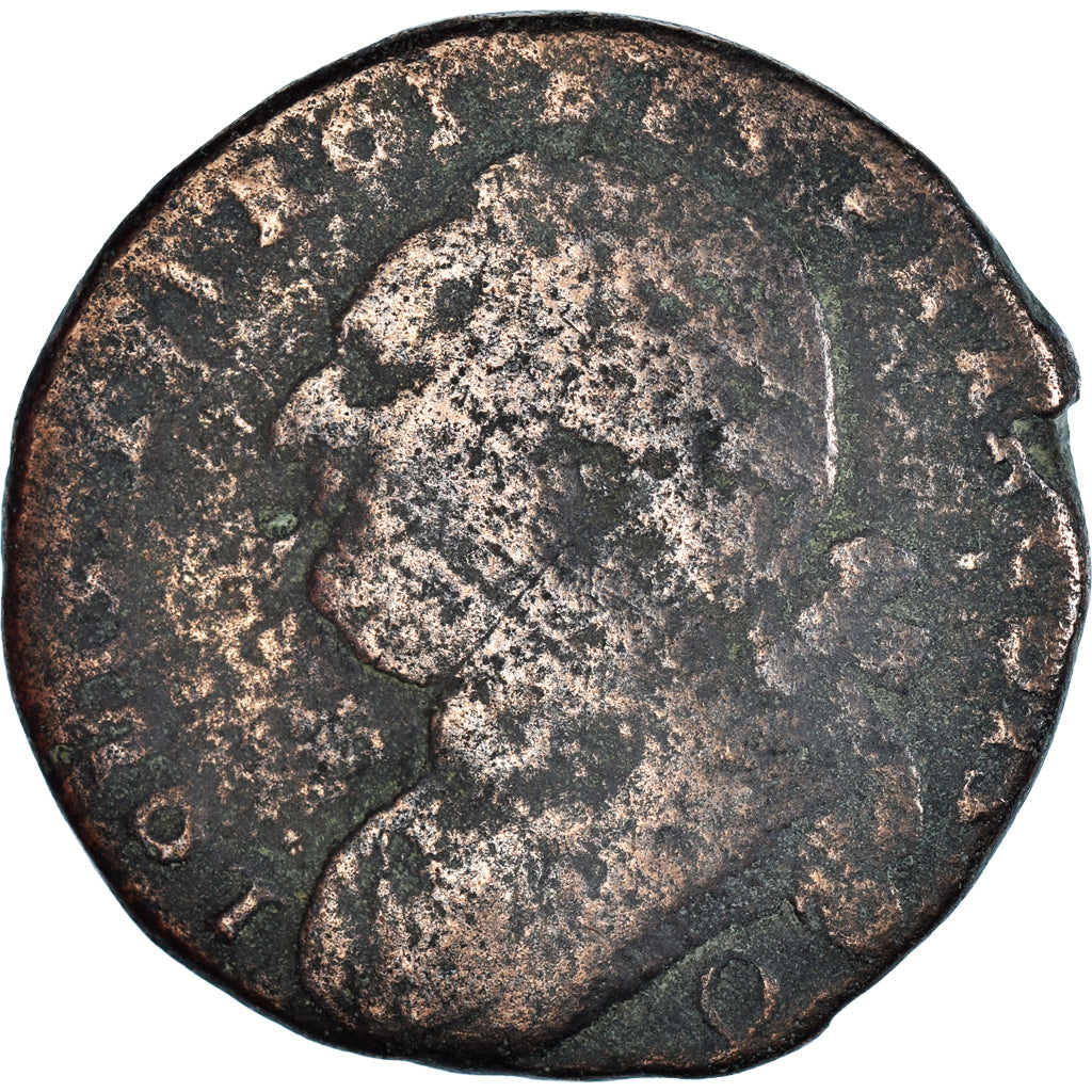 Moneta, Francja, Louis XVI, 12 Deniers, 1792, Perpignan, VF(20-25), Srebro