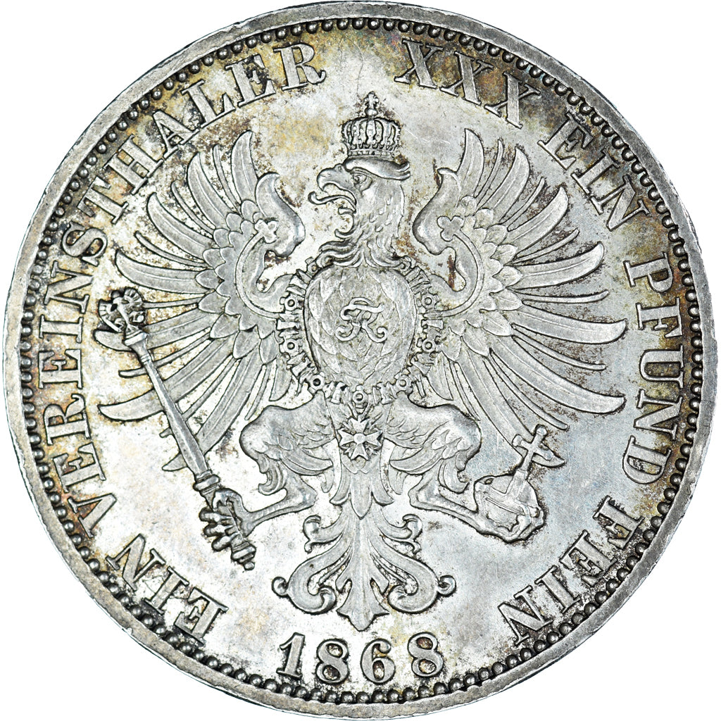 Monnaie, Etats allemands, PRUSSIA, Wilhelm I, Thaler, 1868, Berlin, TTB+