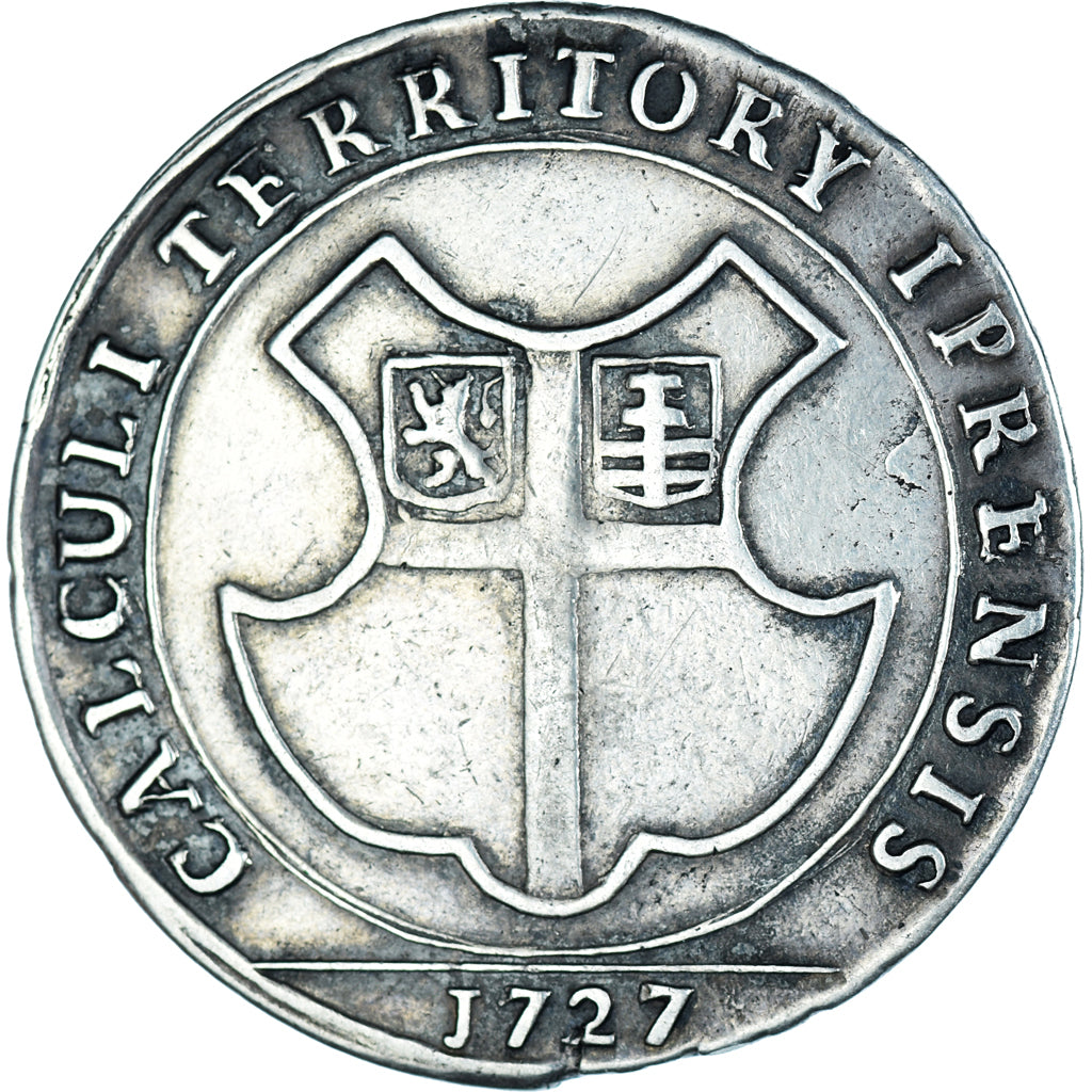 AUSTRIAN NETHERLANDS, Token, Charles VI, 1727, Rottiers, Châtellenie d'Ypres