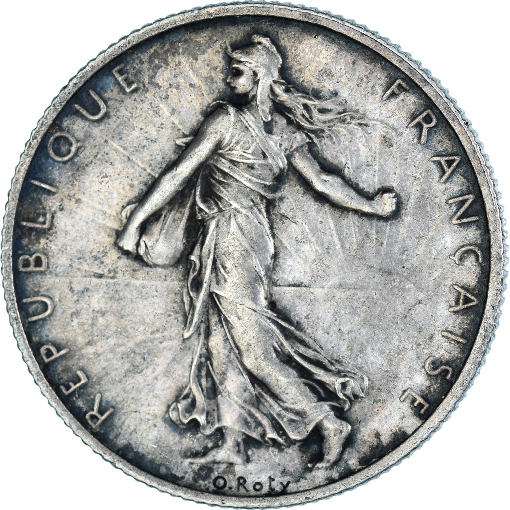 Moneta, Francia, Semeuse, 2 Francs, 1918, Paris, BB, Argento, KM:845.1