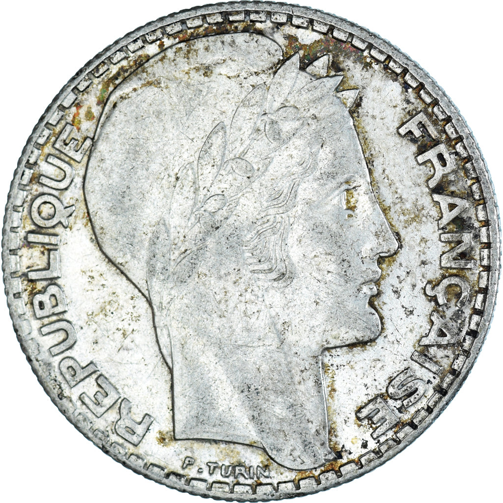 Münze, Frankreich, Turin, 10 Francs, 1938, Paris, SS, Silber, KM:878