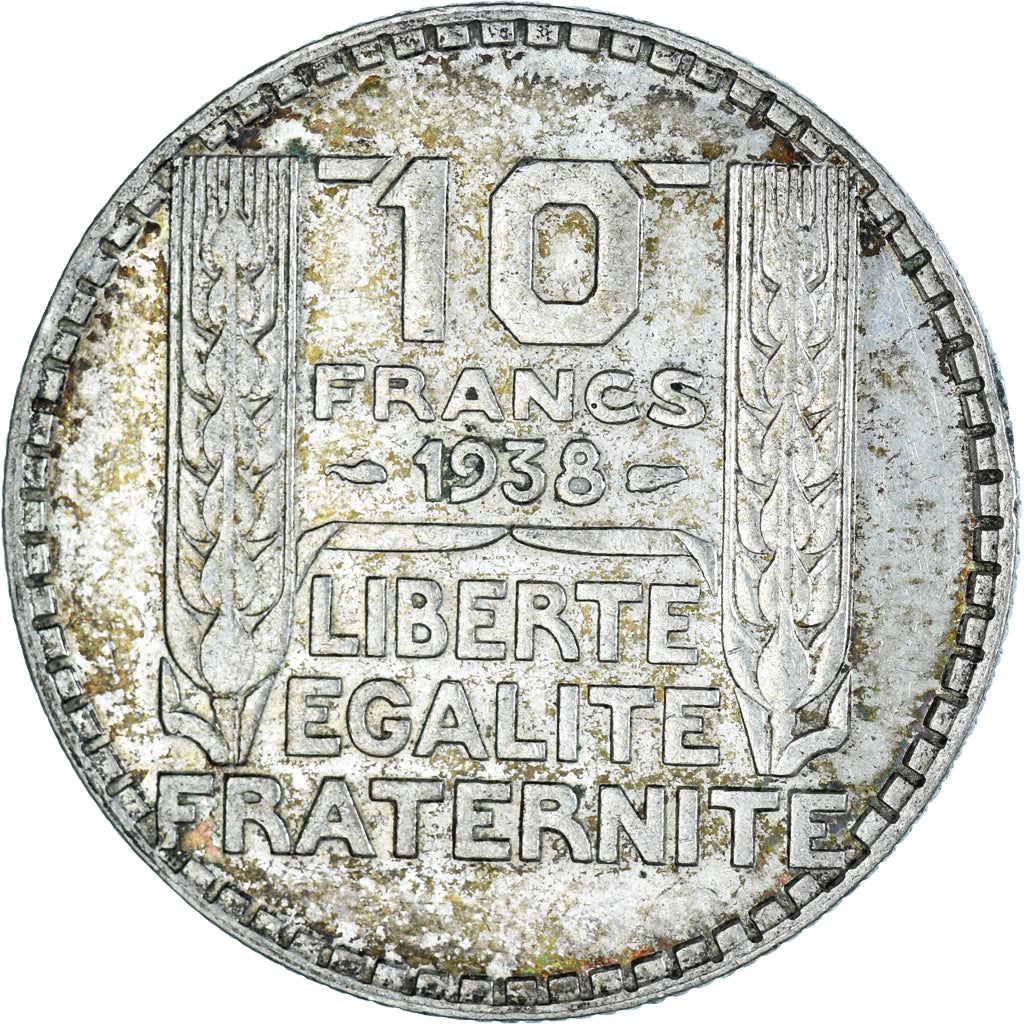 Münze, Frankreich, Turin, 10 Francs, 1938, Paris, SS, Silber, KM:878