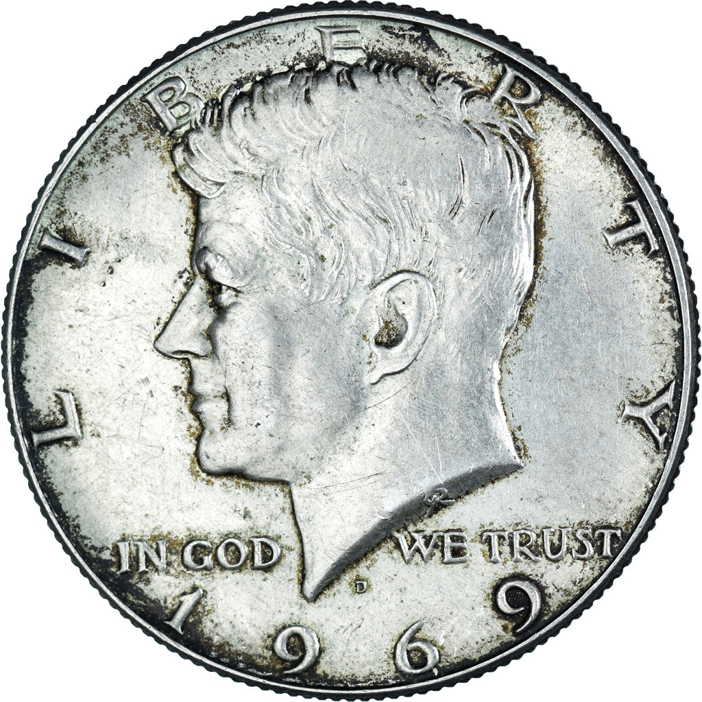 Coin, United States, Kennedy Half Dollar, Half Dollar, 1969, U.S. Mint, Denver