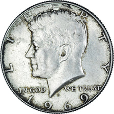 Coin, United States, Kennedy Half Dollar, Half Dollar, 1969, U.S. Mint, Denver