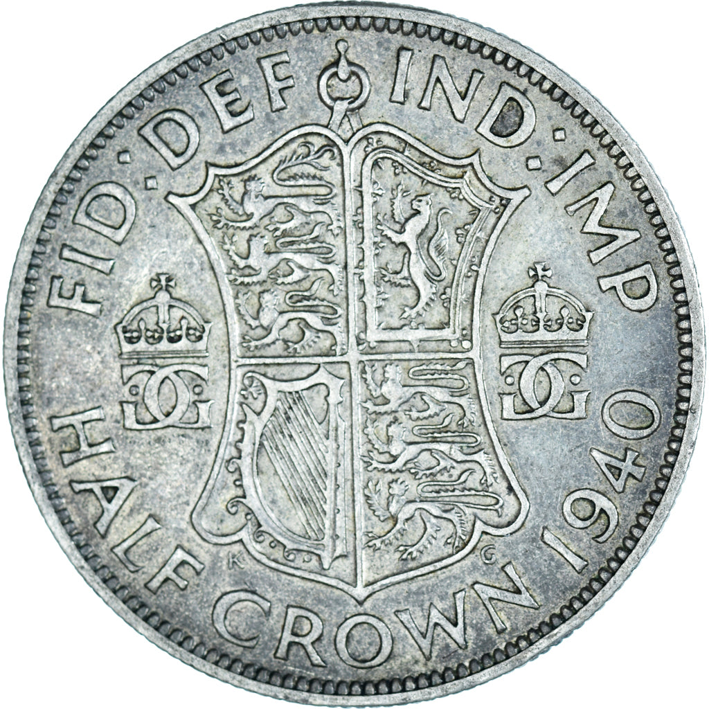 Coin, Great Britain, George VI, 1/2 Crown, 1940, British Royal Mint, EF(40-45)
