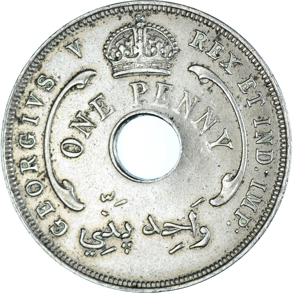 Coin, BRITISH WEST AFRICA, George V, Penny, 1928, Heaton, EF(40-45)