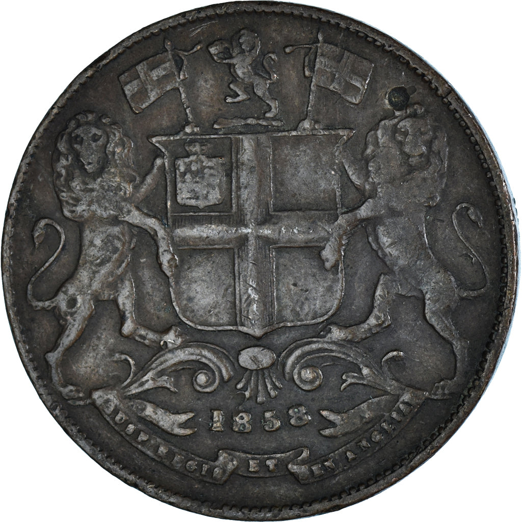 Coin, INDIA-BRITISH, 1/4 Anna, 1858, VF(30-35), Copper