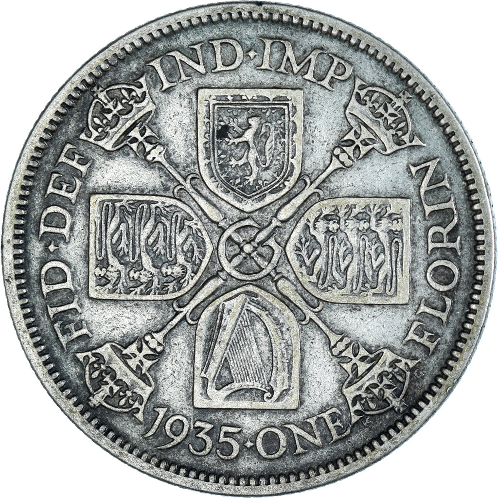Monnaie, Grande-Bretagne, George V, Florin, Two Shillings, 1935, British Royal