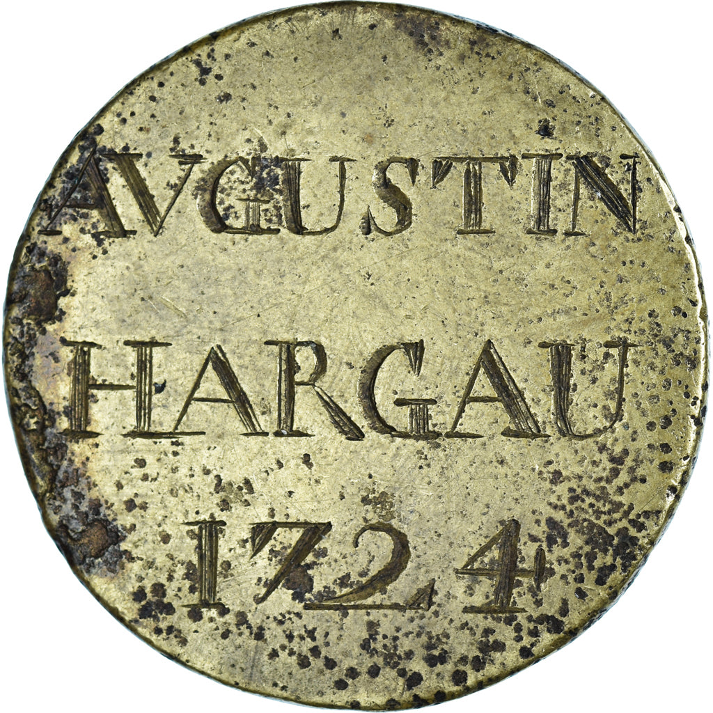 France, Token, Augustin Hargau, 1724, EF(40-45), Brass