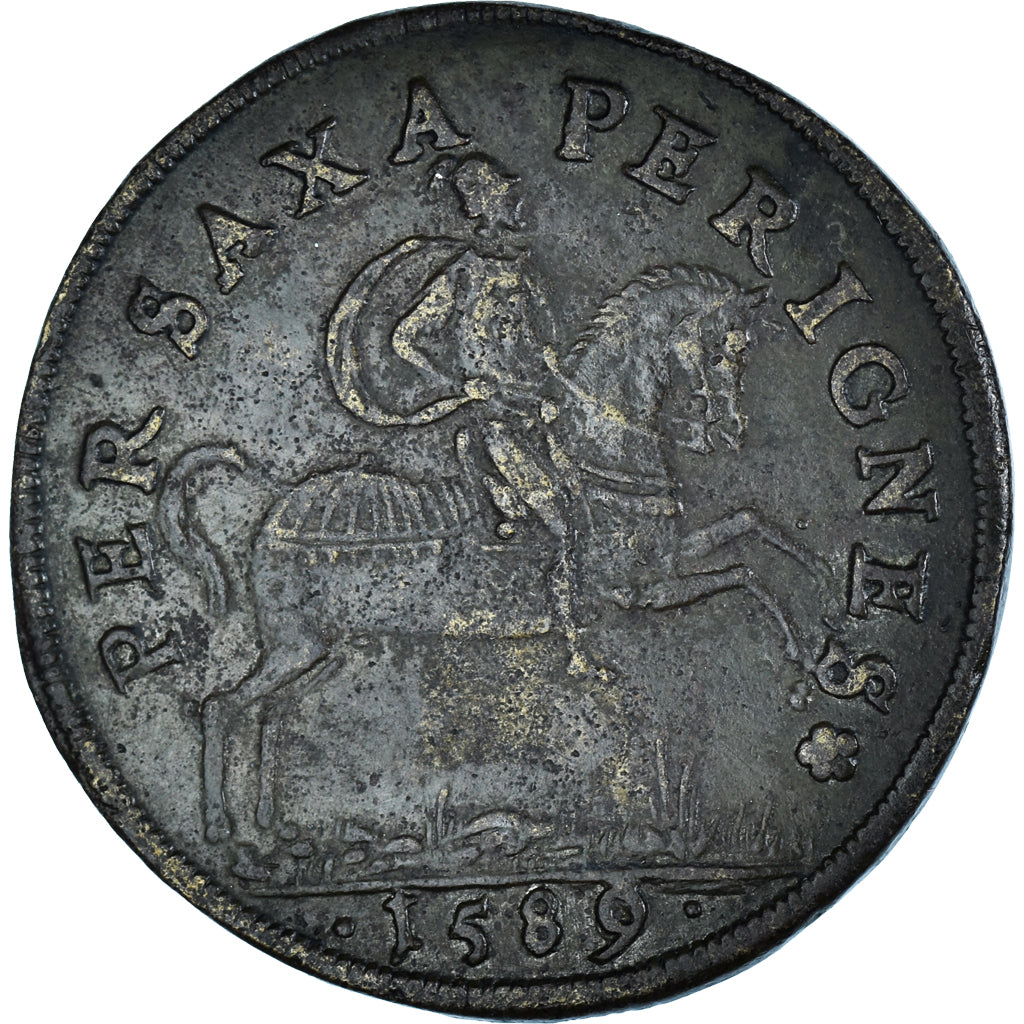 France, Token, Henri IV, 1589, Copper, Feuardent:11899