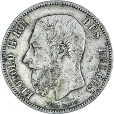 Coin, Belgium, Leopold II, 5 Francs, 5 Frank, 1869, Brussels, VF(30-35), Silver