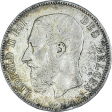 Moneta, Belgio, Leopold II, 5 Francs, 5 Frank, 1873, Brussels, MB+, Argento