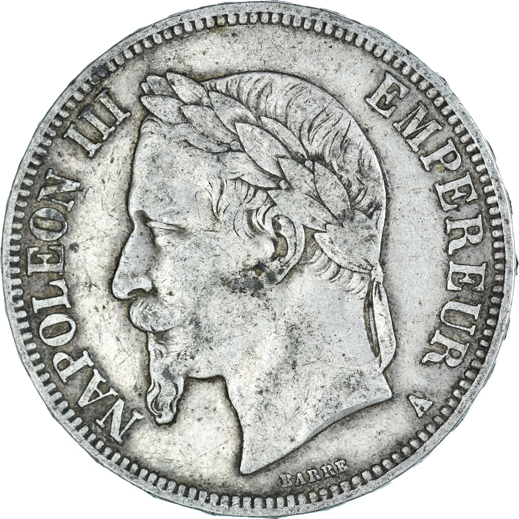 Coin, France, Napoleon III, 5 Francs, 1867, Paris, VF(30-35), Silver, KM:799.1
