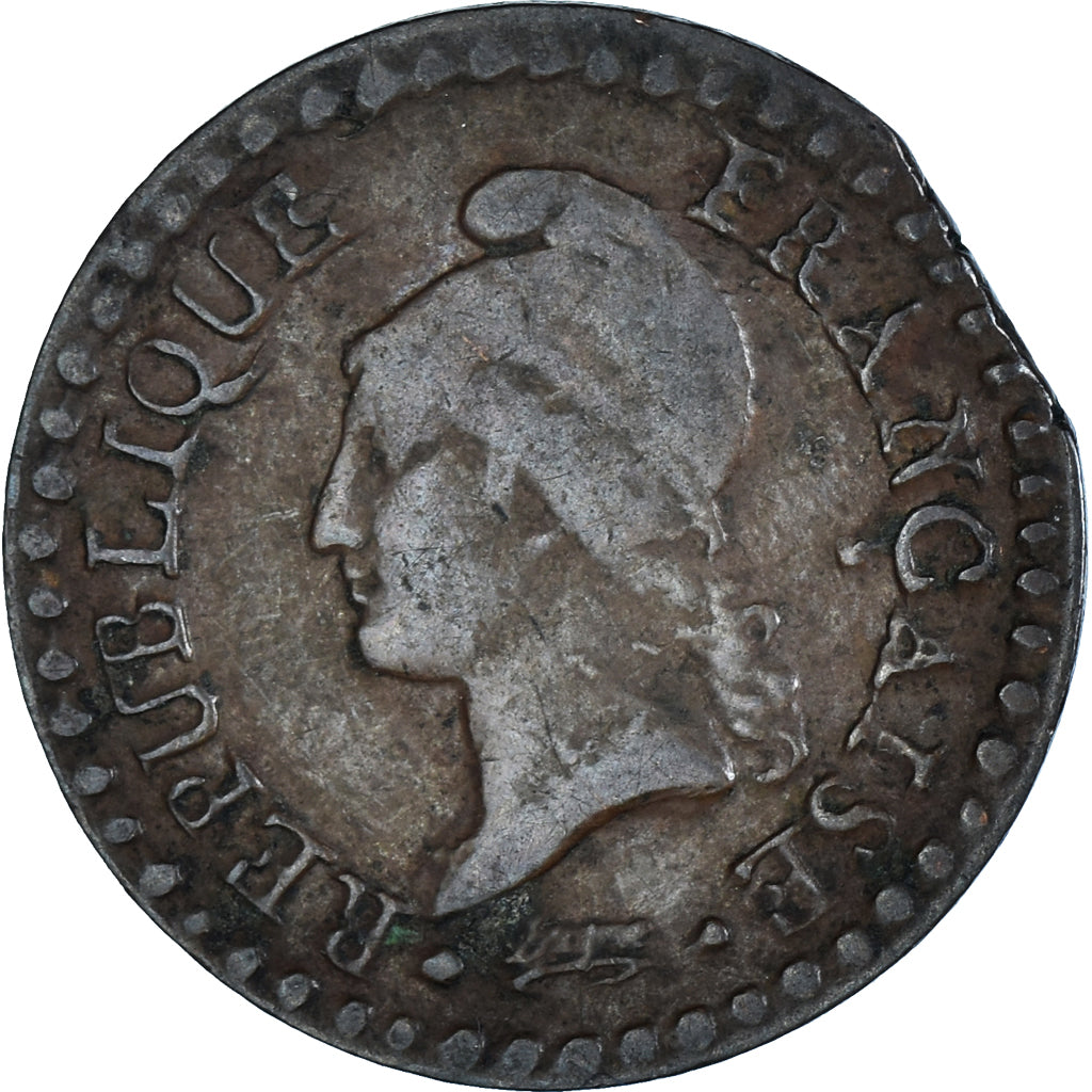 Munten, Frankrijk, Dupré, Centime, AN 6, Paris, FR+, Bronzen, KM:646