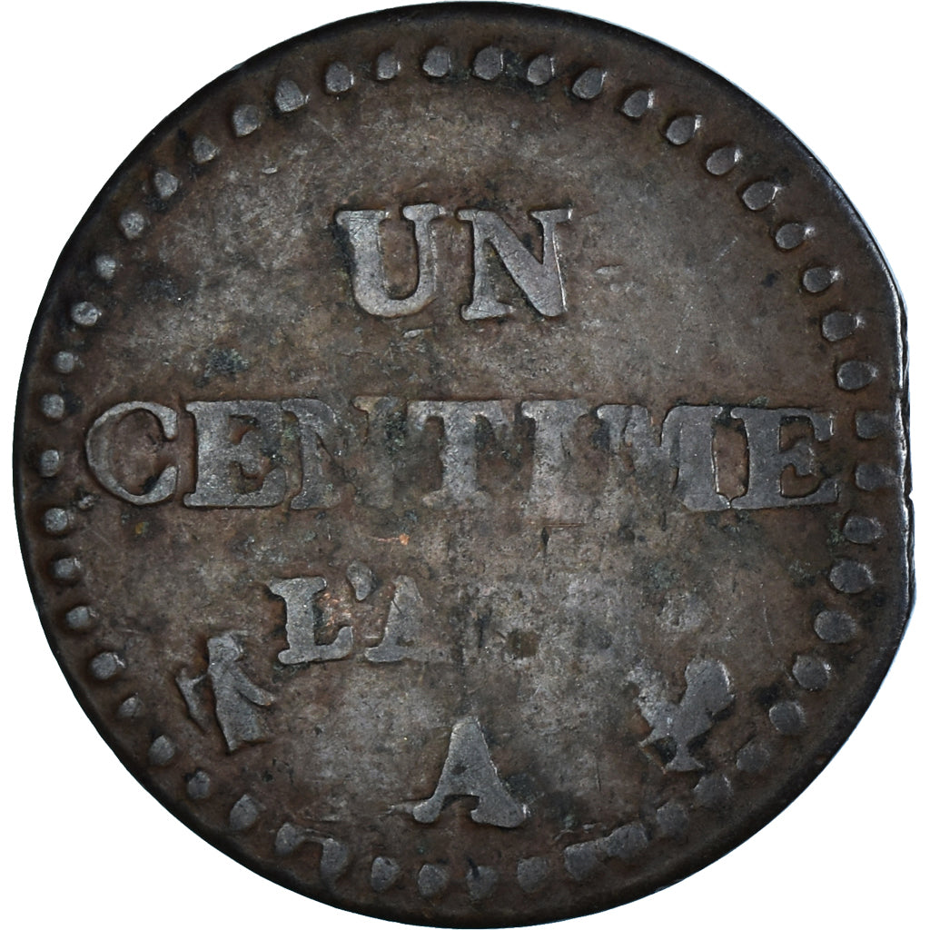 Munten, Frankrijk, Dupré, Centime, AN 6, Paris, FR+, Bronzen, KM:646