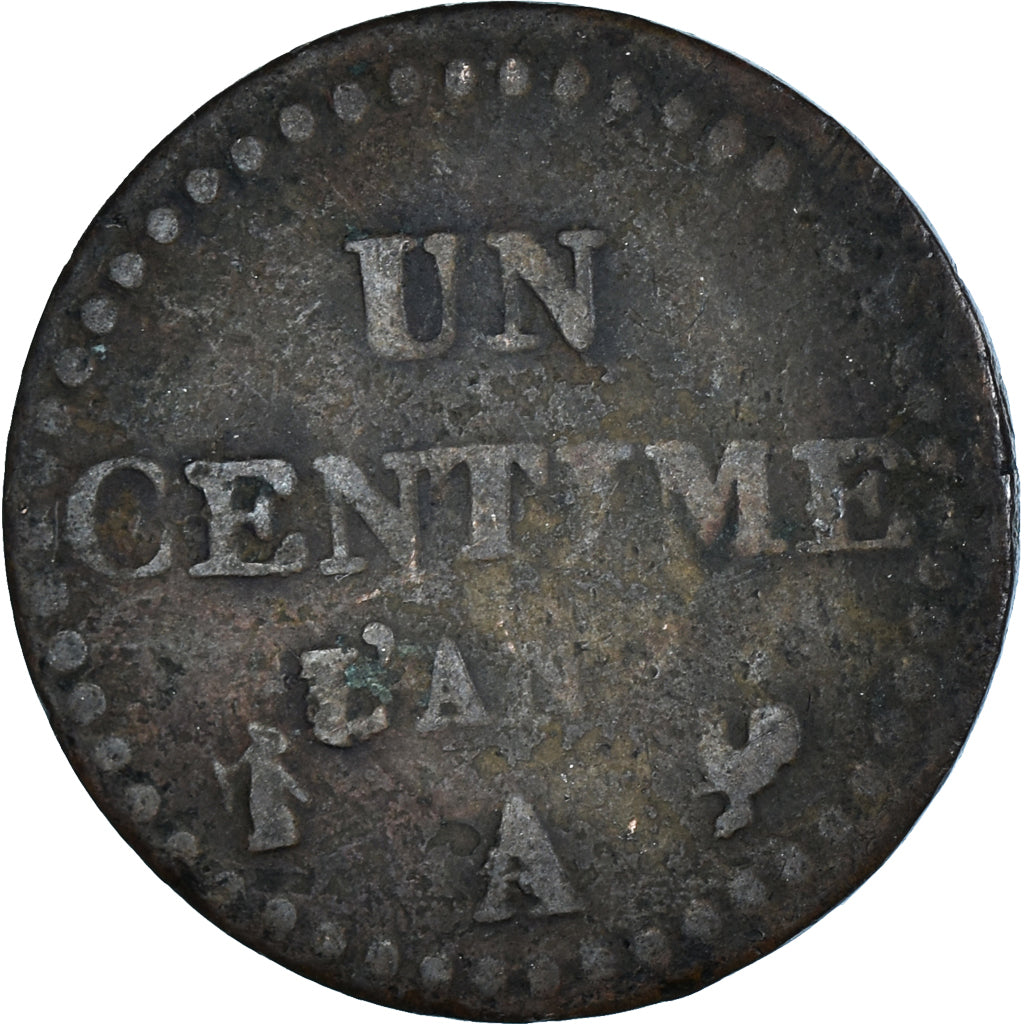 Moeda, França, Dupré, Centime, AN 7, Paris, VF(30-35), Bronze, KM:646
