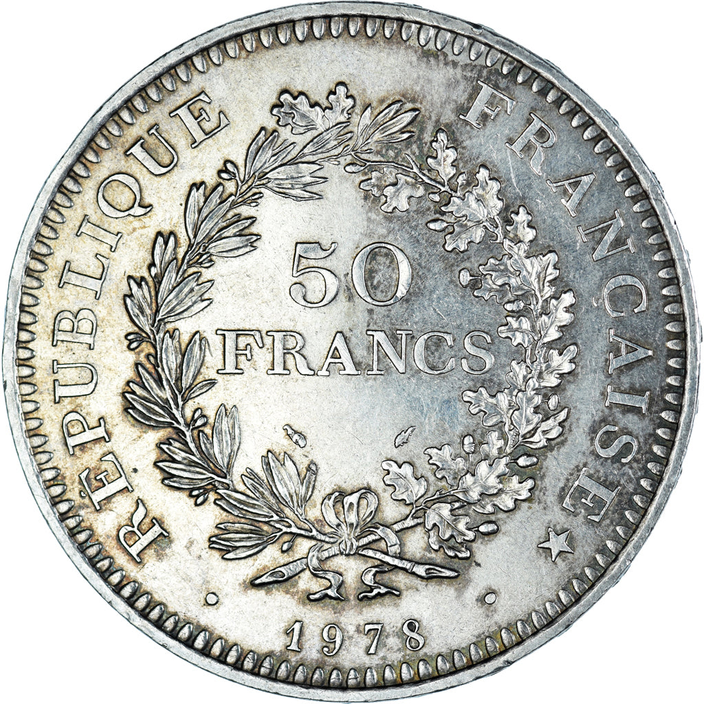 Coin, France, Hercule, 50 Francs, 1978, Paris, AU(50-53), Silver, KM:941.1