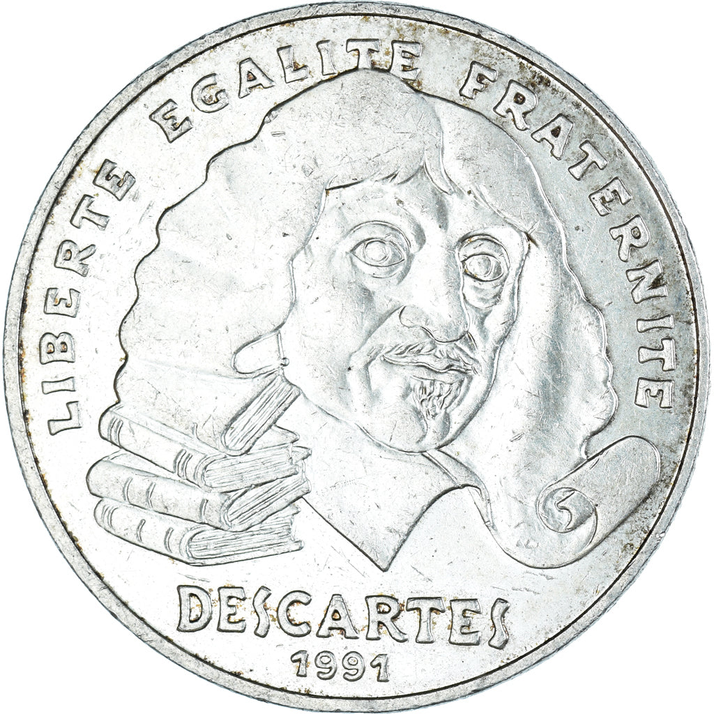 Moneda, Francia, 100 Francs, 1991, MBC, Plata, KM:1002, Gadoury:906