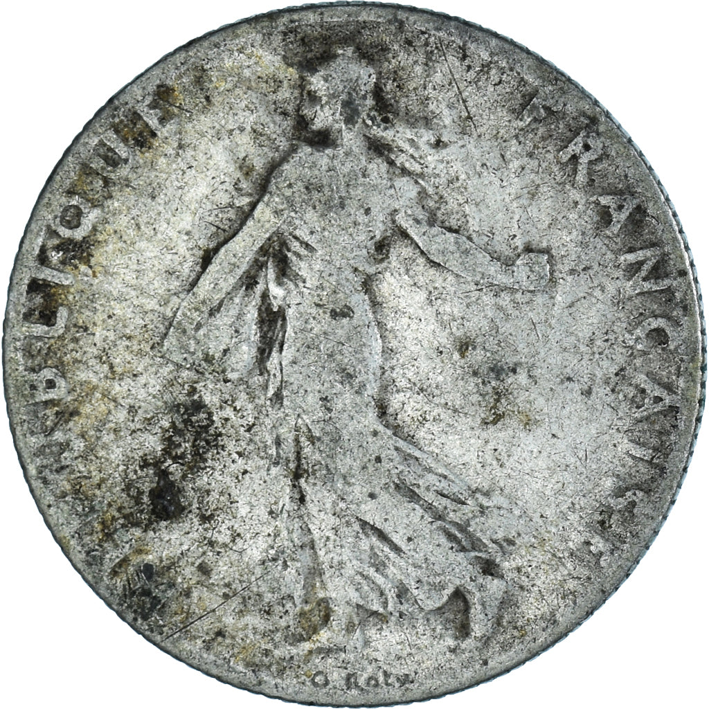 Moneda, Francia, Semeuse, 50 Centimes, 1902, Paris, BC+, Plata, KM:854