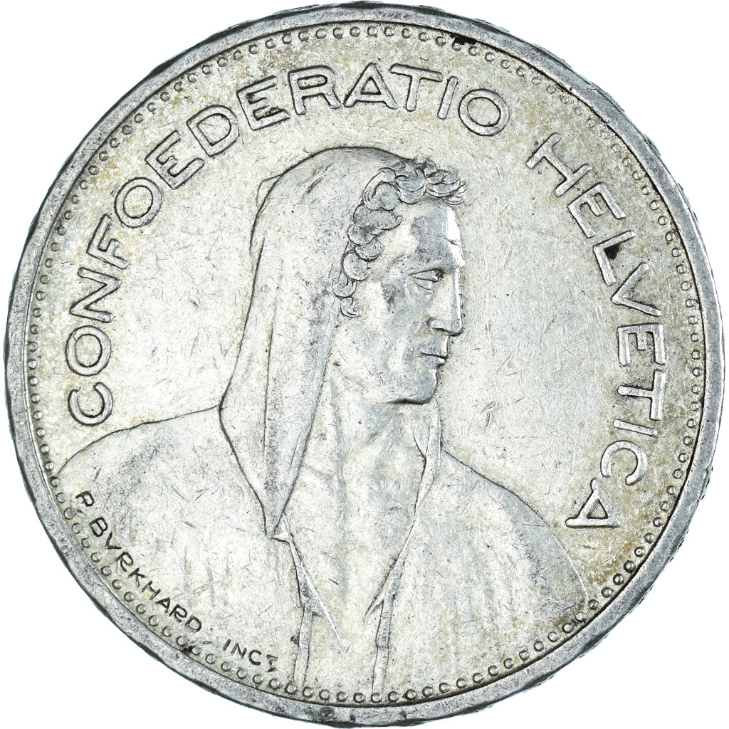 Monnaie, Suisse, tête de berger, 5 Francs, 1940, Bern, TTB, Argent, KM:40