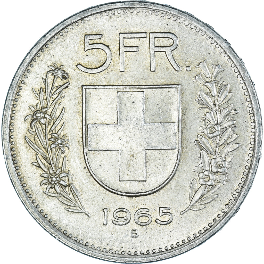 Moneda, Suiza, tête de berger, 5 Francs, 1965, Bern, EBC, Plata, KM:40