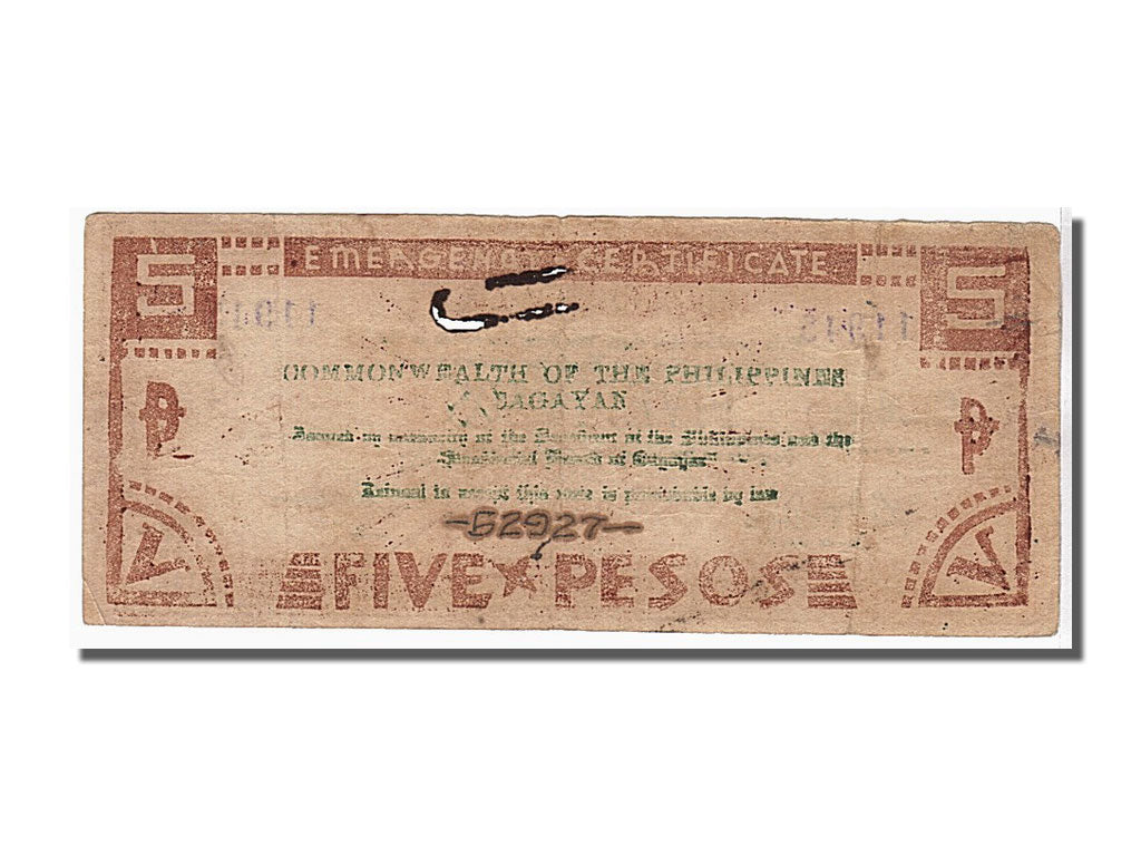 Geldschein, Philippinen, 5 Pesos, 1942, S