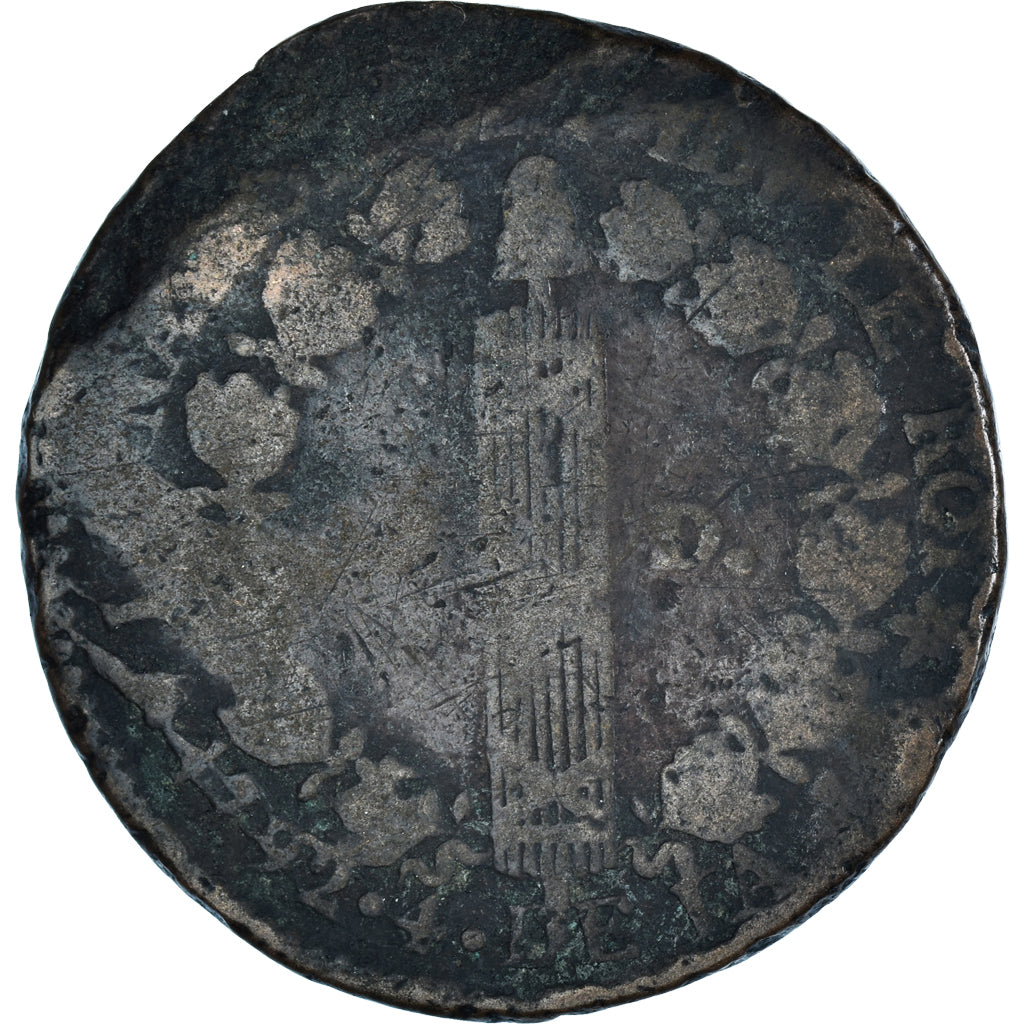 Coin, France, 12 deniers français, 12 Deniers, 1792⸱4, Strasbourg, F(12-15)