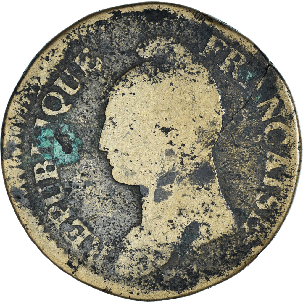 Moneda, Francia, Dupré, Decime, Limoges, BC, Métal de cloche, Gadoury:187