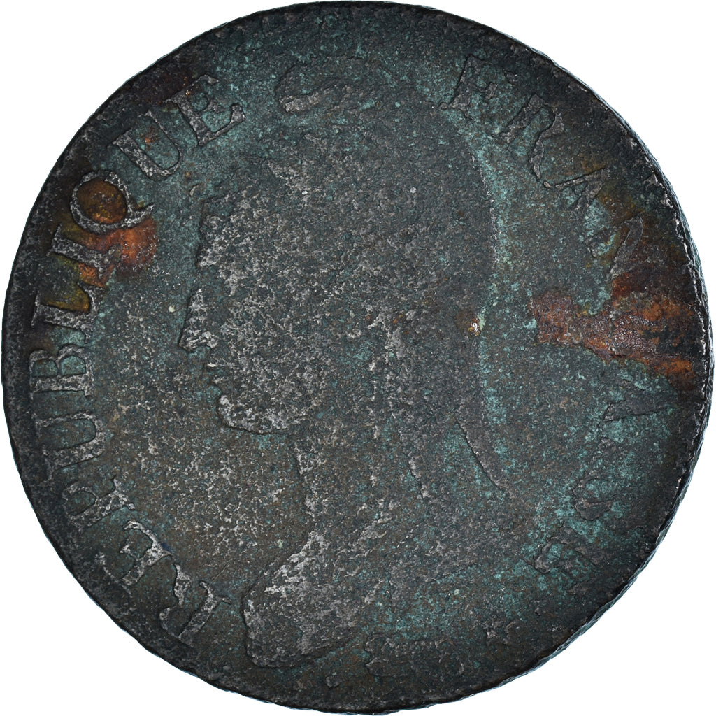 Moeda, França, Dupré, 5 Centimes, AN 7, Metz, VF(20-25), Bronze, KM:640.2