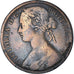 Moneda, Gran Bretaña, Victoria, Penny, 1865, BC+, Bronce, KM:749.2, Spink:3954