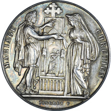 France, Medal, Mariage Chrétien, Religions & beliefs, 1899, MS(60-62), Silver
