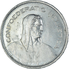 Moneda, Suiza, tête de berger, 5 Francs, 1968, Bern, MBC+, Cobre - níquel
