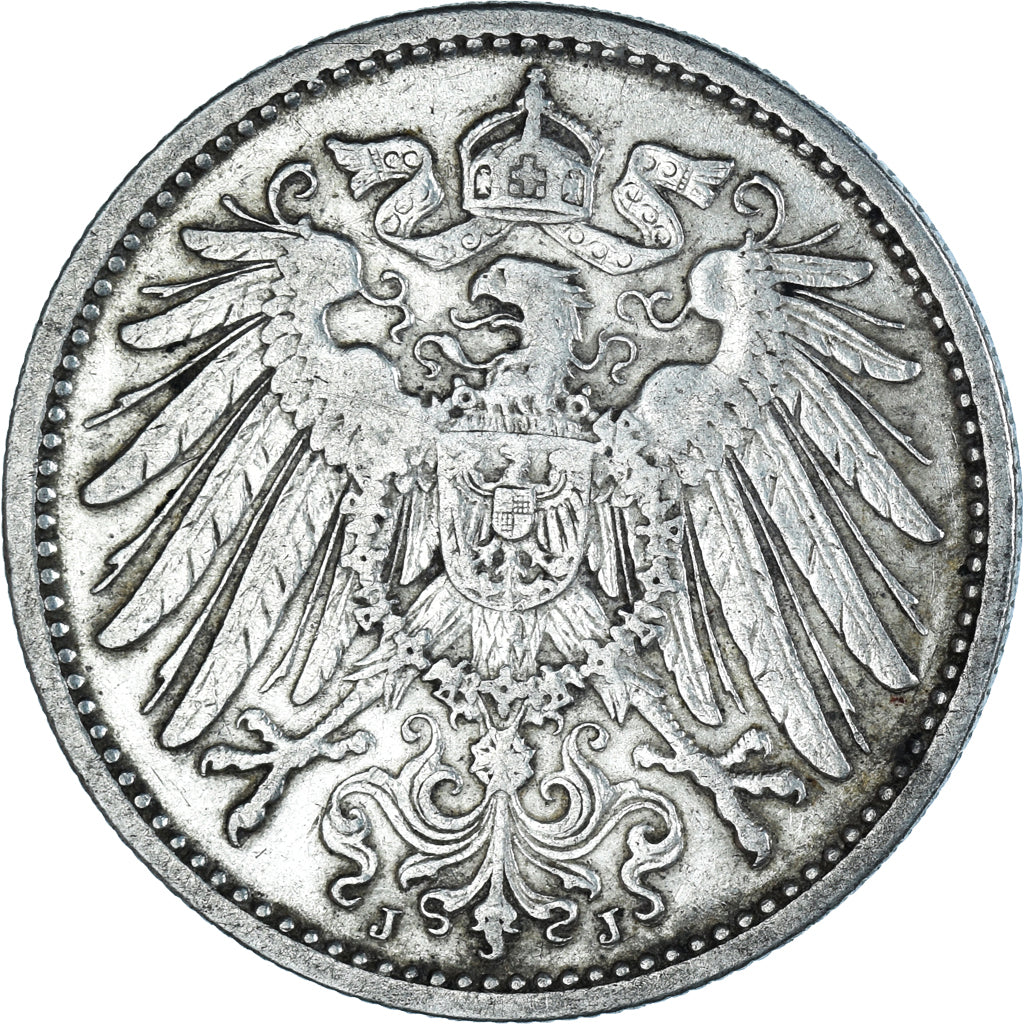 Coin, GERMANY - EMPIRE, Wilhelm II, Mark, 1908, Hambourg, VF(30-35), Silver