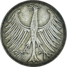 Moneta, GERMANIA - REPUBBLICA FEDERALE, 5 Mark, 1951, Hamburg, MB+, Argento
