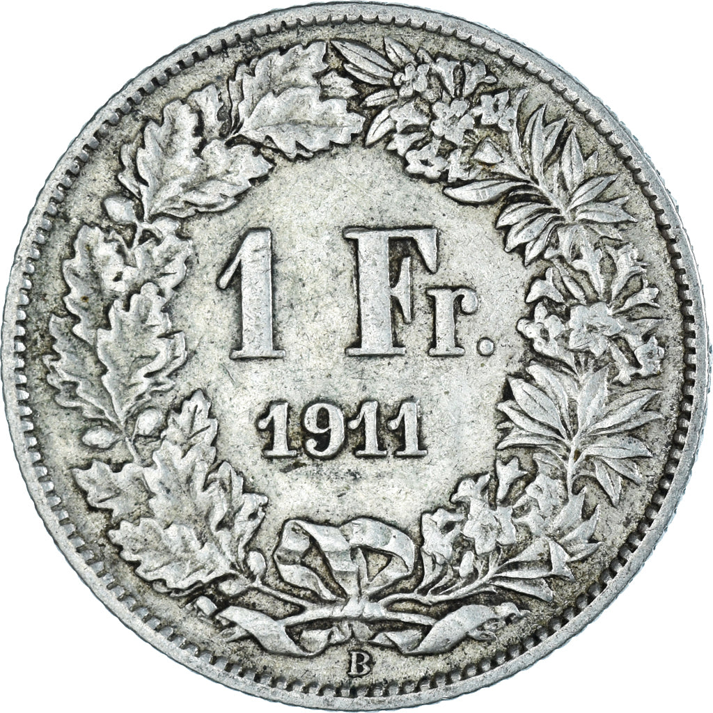 Coin, Switzerland, Franc, 1911, Bern, VF(30-35), Silver, KM:24