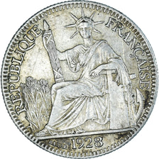 Coin, FRENCH INDO-CHINA, 10 Cents, 1923, Paris, EF(40-45), Silver, KM:16.1