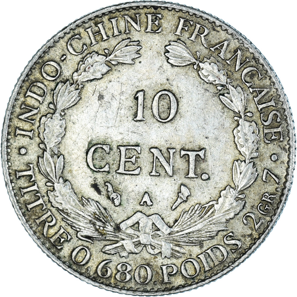 Coin, FRENCH INDO-CHINA, 10 Cents, 1923, Paris, EF(40-45), Silver, KM:16.1