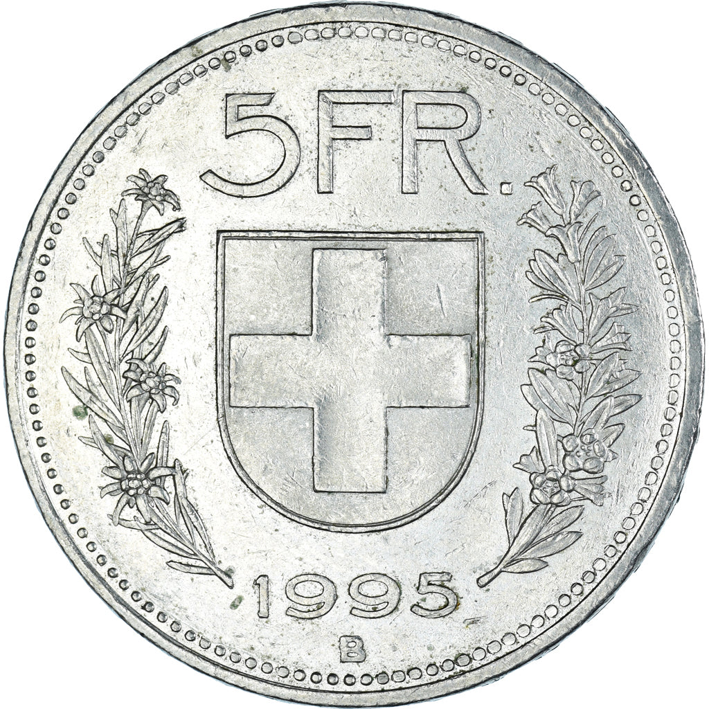Monnaie, Suisse, tête de berger, 5 Francs, 1995, Bern, TTB, Cupro-nickel