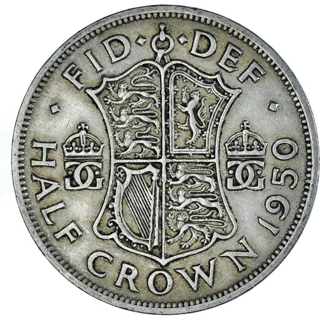Coin, Great Britain, George VI, 1/2 Crown, 1950, VF(30-35), Copper-nickel